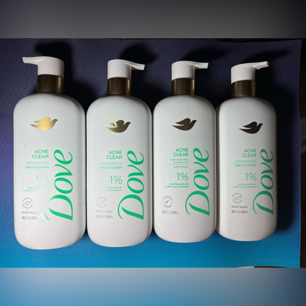 4 x Dove Serum Body Wash Acne clear NEW